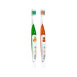Dentissimo Junior 6+ Toothbrush Green Orange Caries Colourful Plaque